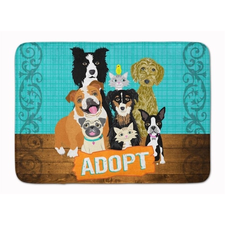 Carolines Treasures Adopt Pets Adoption Machine Washable Memory Foam Mat VHA3007RUG